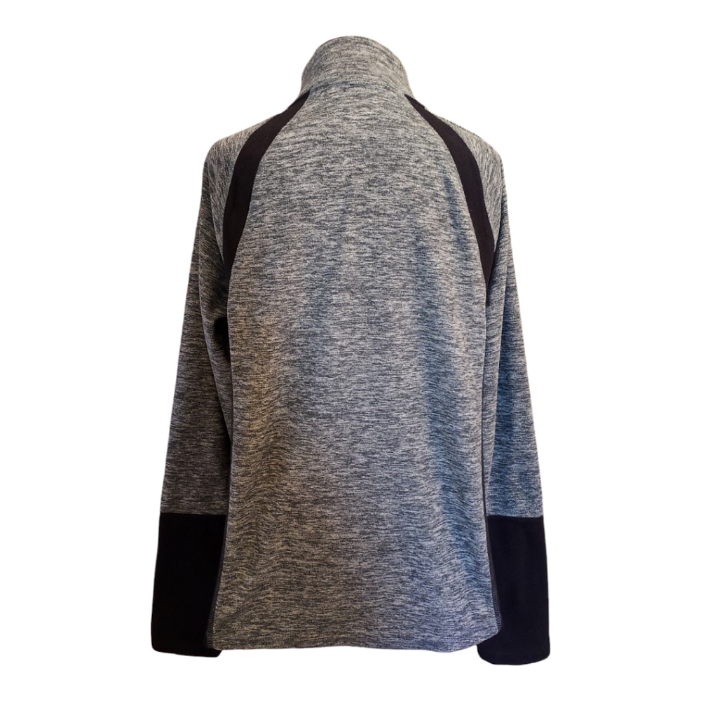 SO Cozycore Grey Black Space Dye 1/4 Zip Thumbholes Activewear Athleisure Top XL - Picture 4 of 9